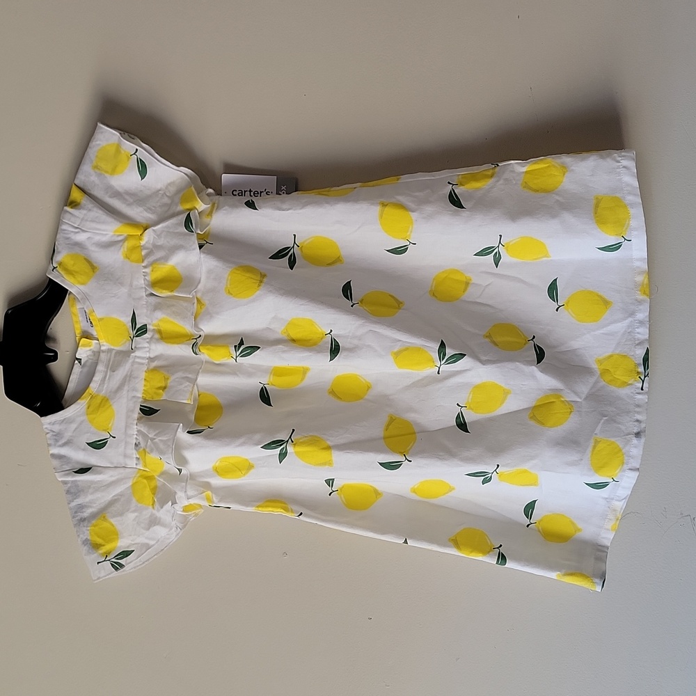 Carter's Lemon Print Dress size 6/6X NWT